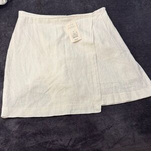 a new day Cream Mini Skirt